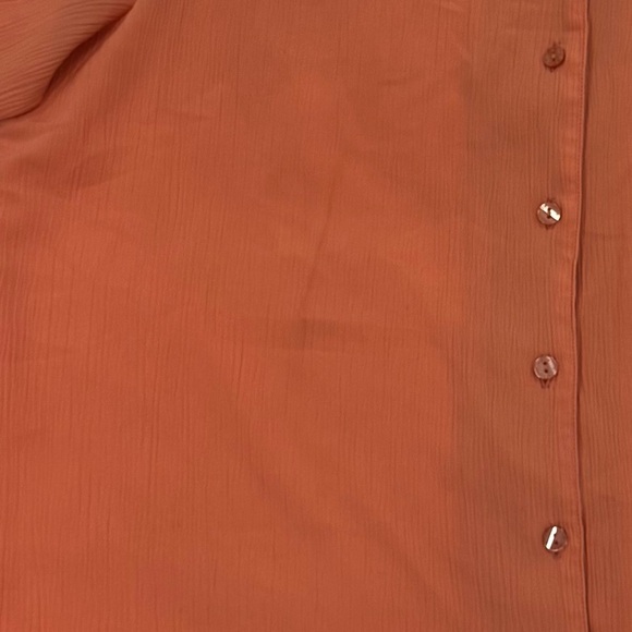 ALIA VINTAGE SALMON SHORT SLEEVES BUTTON DOWN SHIRT - 12 - Picture 11 of 11